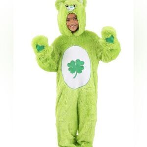 Care Bears Classic Good Luck Bear Child XL Costume Long pile fur clover